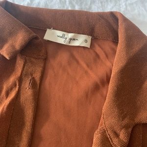 Molly Green Sheer Brown Top